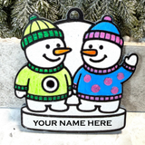 Monster Buddy Snowman Ornament—Personalize