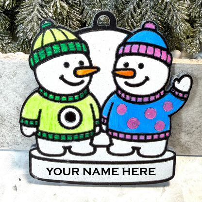 Monster Buddy Snowman Ornament—Personalize