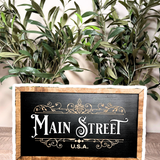 Main Street U.S.A. | Partners & Castle Vertical Framed Sign