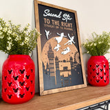 Second Star To The Right Straight On 'Til Morning | London Skyline Framed Sign - Handmade by JRW Design Co.