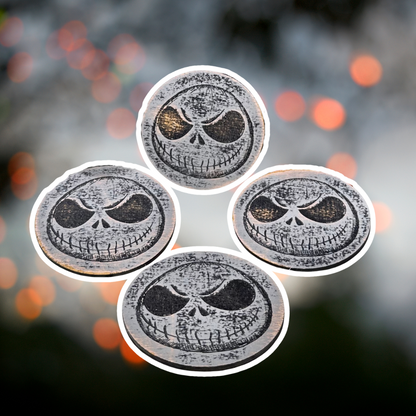 Set of 4 Skull Coasters