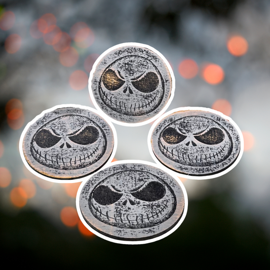 Set of 4 Skull Coasters