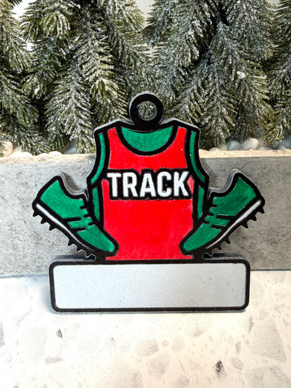 Track Star Holiday Ornament—Customizable
