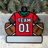 Touchdown Holiday Magic Football Ornament—Customizable
