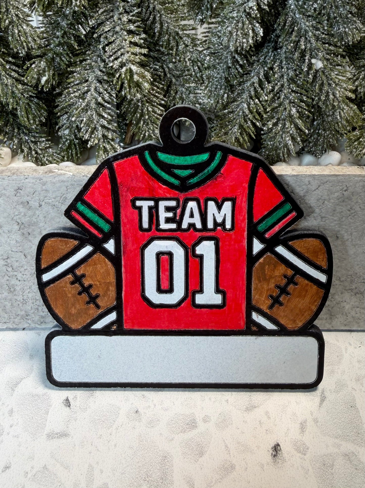 Touchdown Holiday Magic Football Ornament—Customizable