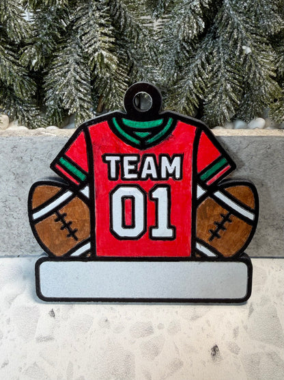Touchdown Holiday Magic Football Ornament—Customizable