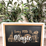 Every Mile Is Magic | Four Parks Skyline Framed Sign