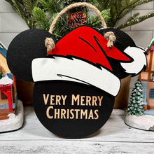 Load image into Gallery viewer, Very Merry Christmas Mouse Head Sign

