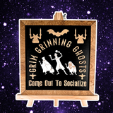 Grim Ghosts Square Sign