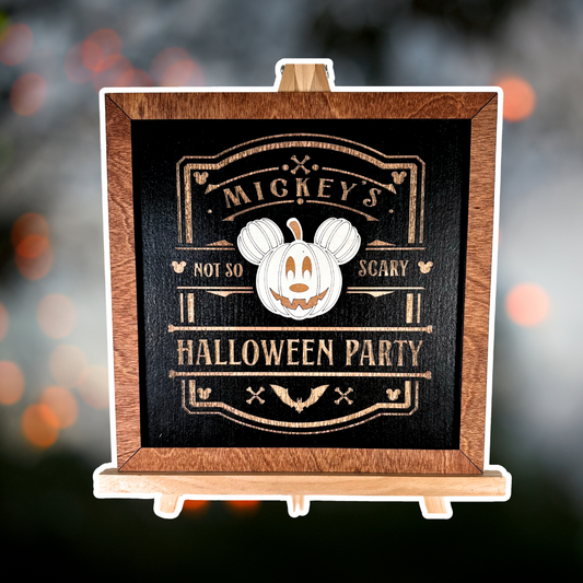 Halloween Party Square Sign