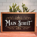 Main Street U.S.A. | Partners & Castle Vertical Framed Sign