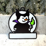 Winter Sorceress Villain Snowman Ornament—Personalize