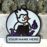 Villainous Sea Witch Snowman Ornament—Personalize