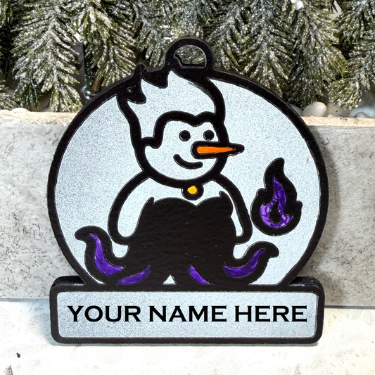 Villainous Sea Witch Snowman Ornament—Personalize