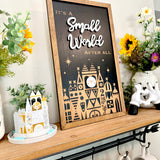 It's A Small World After All | Clocktower Facade Framed Sign - Handmade by JRW Design Co.