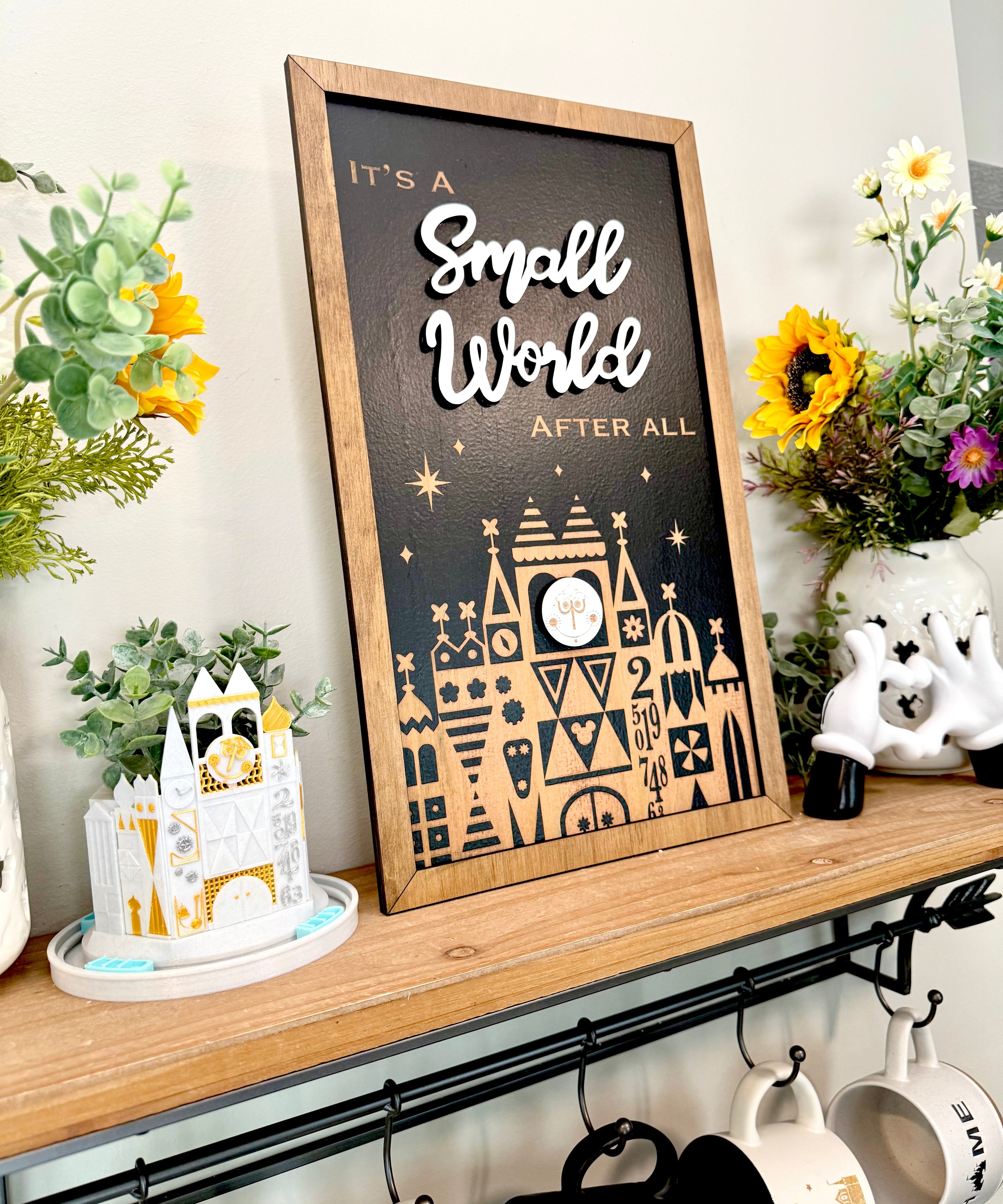 It's A Small World After All | Clocktower Facade Framed Sign - Handmade by JRW Design Co.