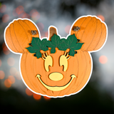 Happy Girl Pumpkin Wall Sign
