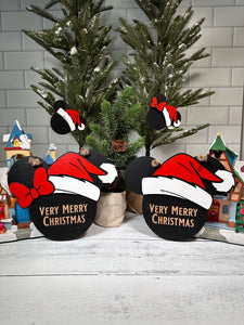 Very Merry Christmas Mouse Head Sign