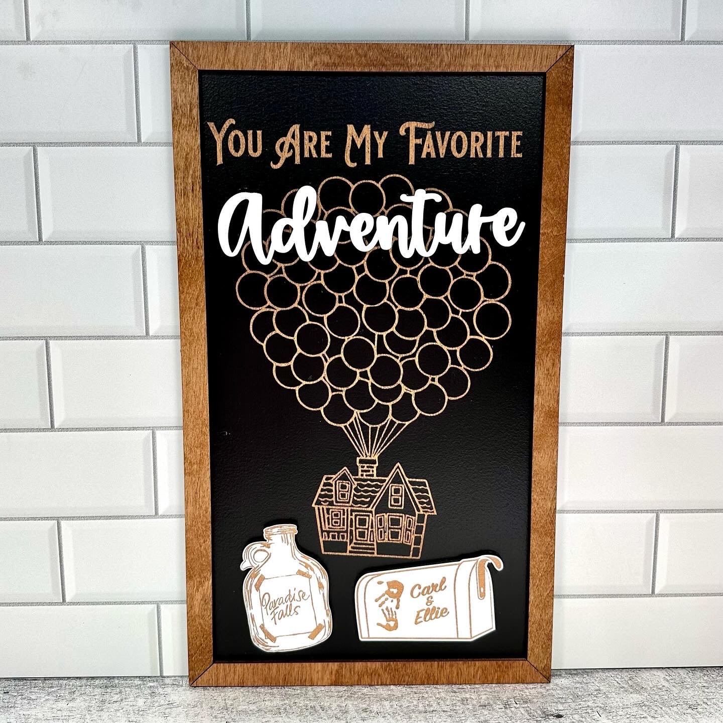 You Are My Favorite Adventure | Balloon House Custom Framed Sign - Handmade by JRW Design Co.