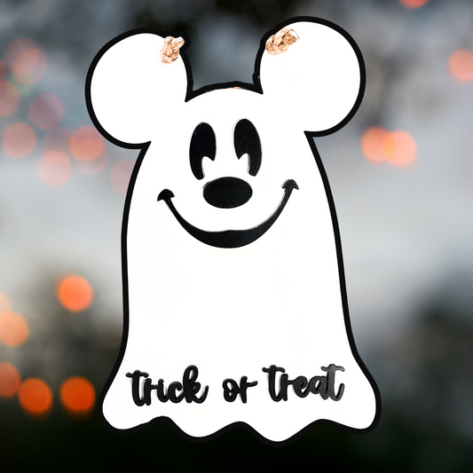 Mouse Ghost Sign – Trick or Treat Edition (10.6in x 15.6in)