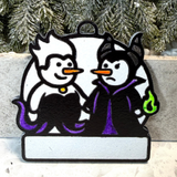 Enchantress & Sea Witch Villain Snowman Ornament—Personalize