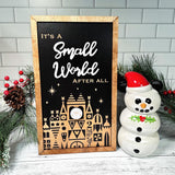 It's A Small World After All | Clocktower Facade Framed Sign - Handmade by JRW Design Co.
