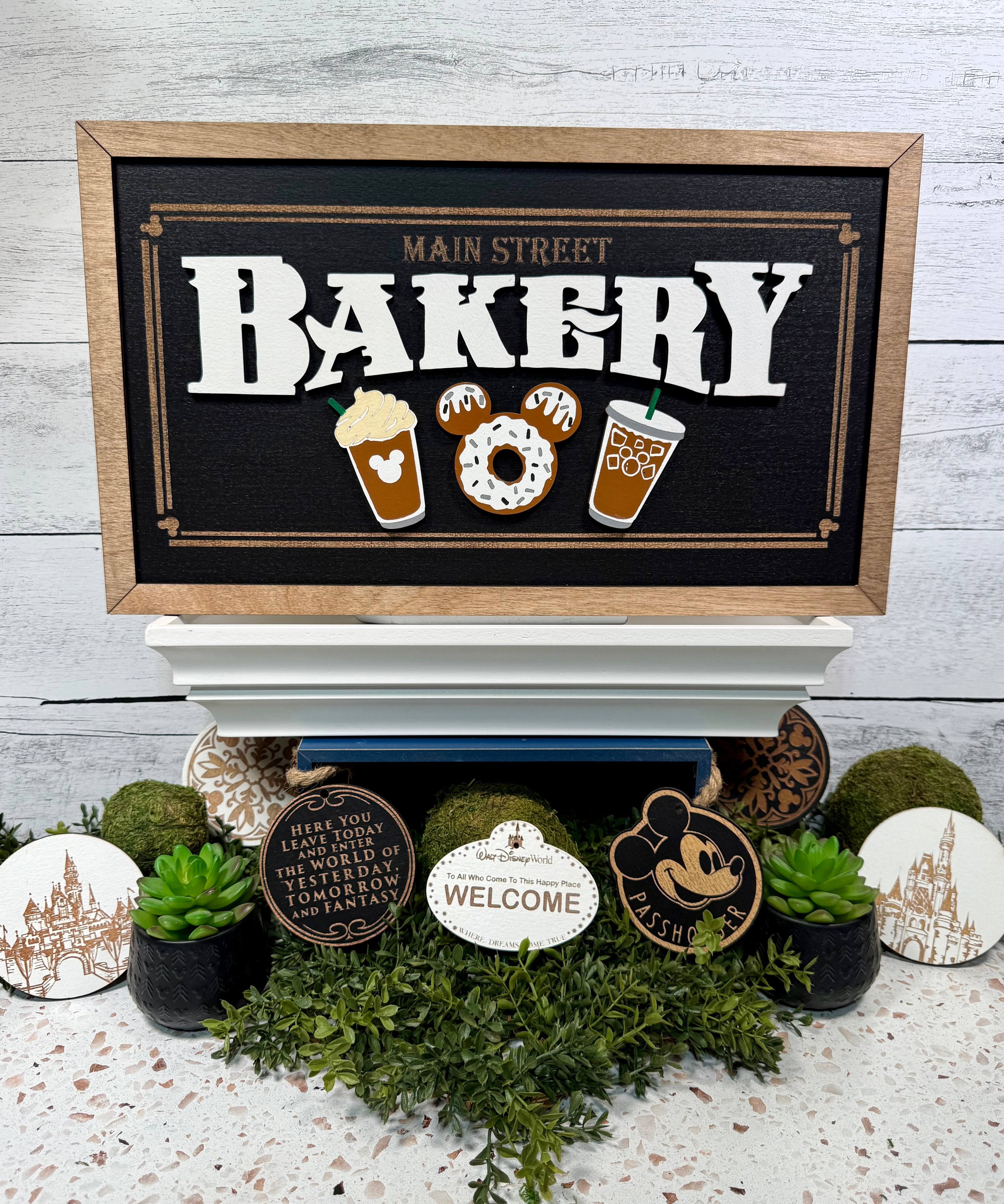 Main Street Bakery | Iced Coffee Framed Sign - Handmade by JRW Design Co.