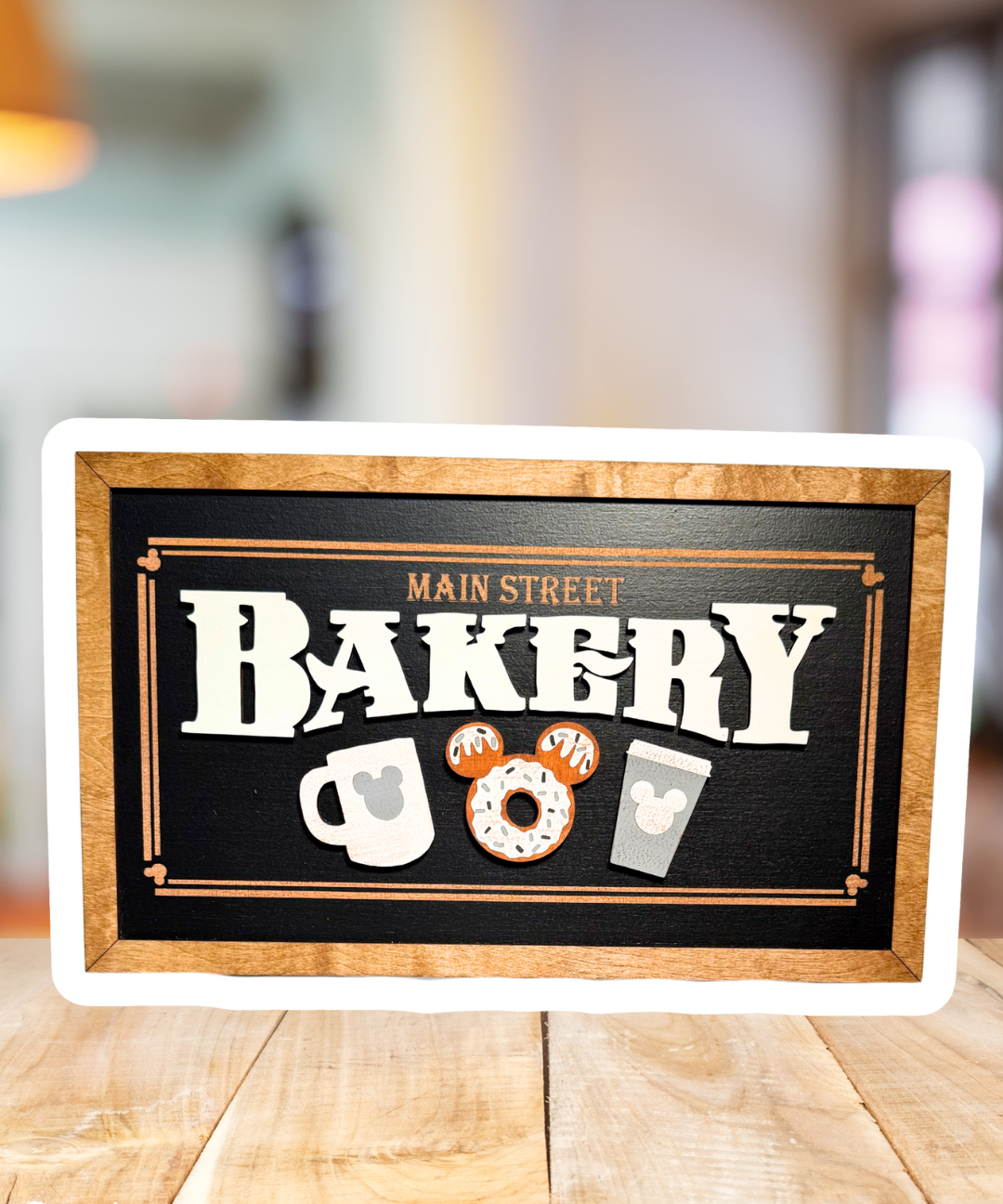Main Street Bakery | Black & White Framed Sign - Handmade by JRW Design Co.