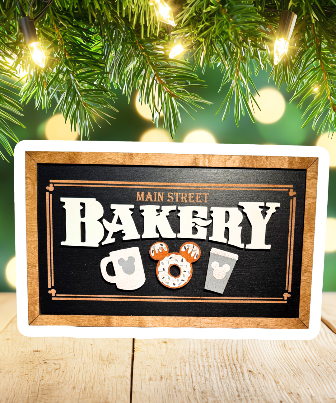 Main Street Bakery | Black & White Framed Sign - Handmade by JRW Design Co.