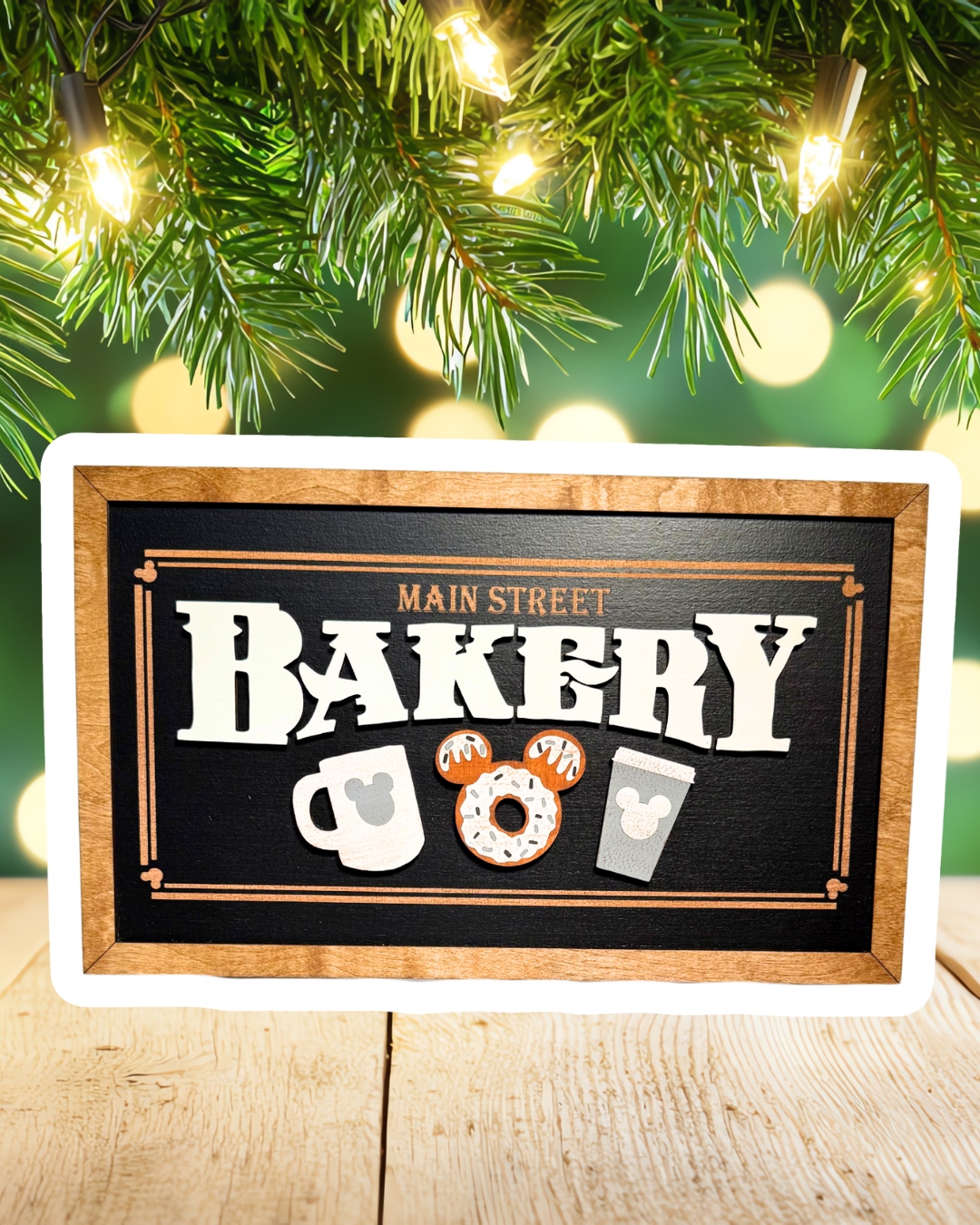 Main Street Bakery | Black & White Framed Sign - Handmade by JRW Design Co.