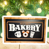 Main Street Bakery | Black & White Framed Sign - Handmade by JRW Design Co.