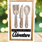 Where Every Bite's An Adventure | Silverware Park-Inspired Framed Sign - Handmade by JRW Design Co.
