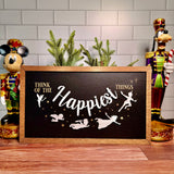 Think Of The Happiest Things | Flying To Neverland Framed Sign