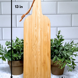 The Wine Bottle CUSTOM Charcuterie and Cutting Board – 13" x 4" Bamboo
