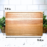 The Everyday Rectangle CUSTOM Charcuterie and Cutting Board – 11.8" x 7.9" Wood