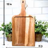 The Everyday Board Magical CUSTOM Charcuterie and Cutting Board – 6" x 12" Acacia
