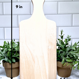 The Signature Paddle CUSTOM Charcuterie and Cutting Board – 9" x 5.5" Rubberwood