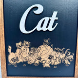 A House Is Not A Home Without A Cat | Park-Inspired Framed Sign - Handmade by JRW Design Co.