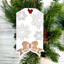 Load image into Gallery viewer, Christmas Bow | Custom Christmas Ornament/ Name Tag

