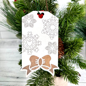 Christmas Bow | Custom Christmas Ornament/ Name Tag