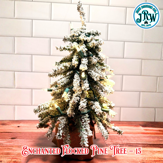 Enchanted Flocked Pine Tree – 15″ | Enchanted Mini Tree Kit Tree