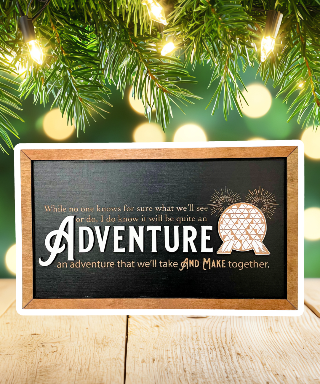 An Adventure We'll Take And Make Together | Spaceship Earth Framed Sign - Handmade by JRW Design Co.