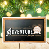 An Adventure We'll Take And Make Together | Spaceship Earth Framed Sign - Handmade by JRW Design Co.