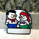 Mermaid’s Dream Snowman Duo Ornament—Personalize