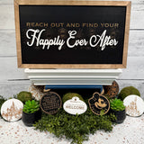 Happily Ever After | Castle & Fireworks Vertical Framed Sign - Handmade by JRW Design Co.