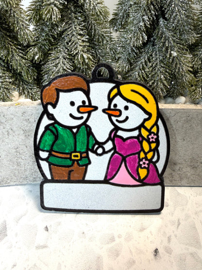 Tower Escape Snowman Duo Ornament—Personalize
