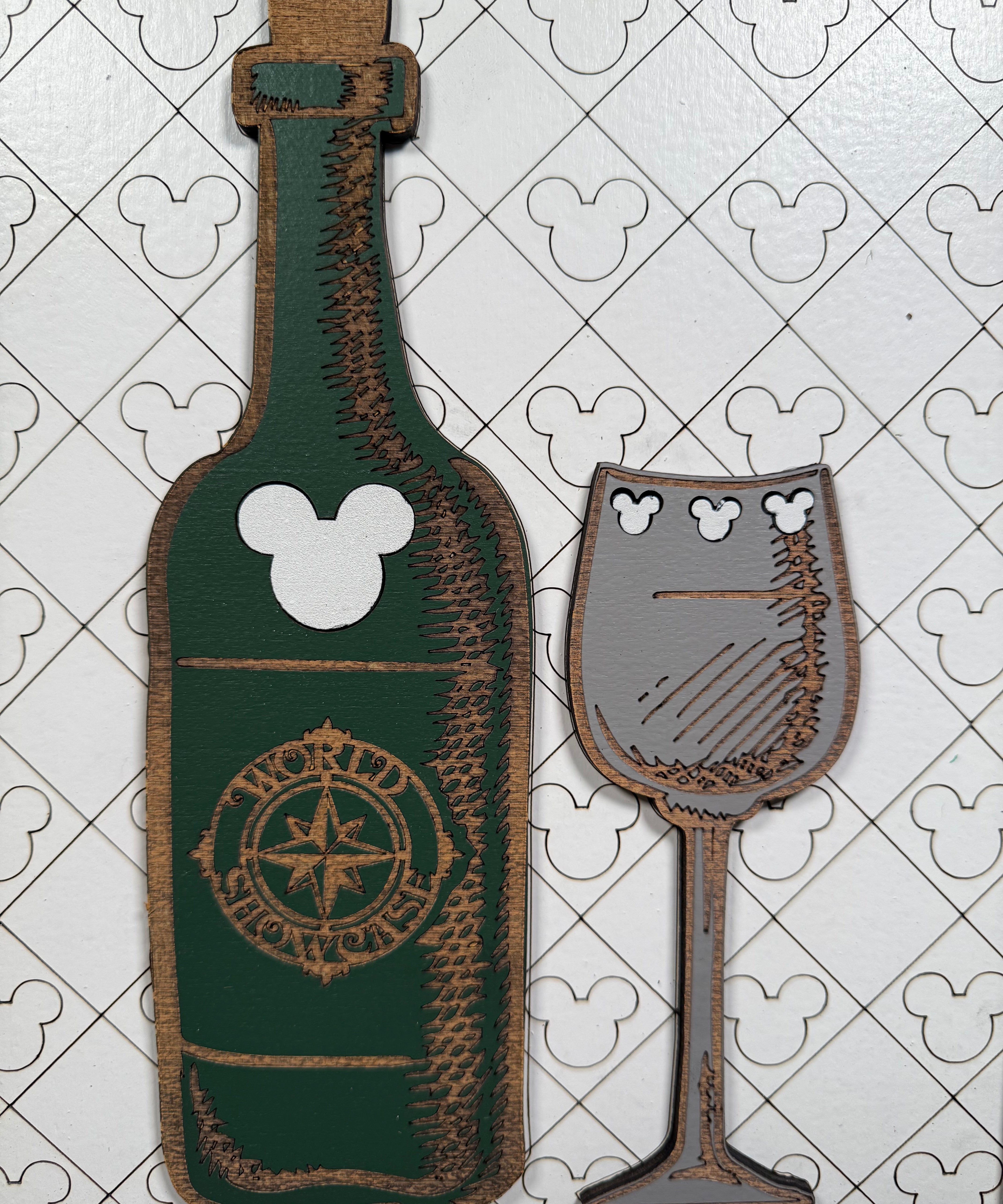 Sip Around The World | Food & Wine Festival Framed Sign - Handmade by JRW Design Co.