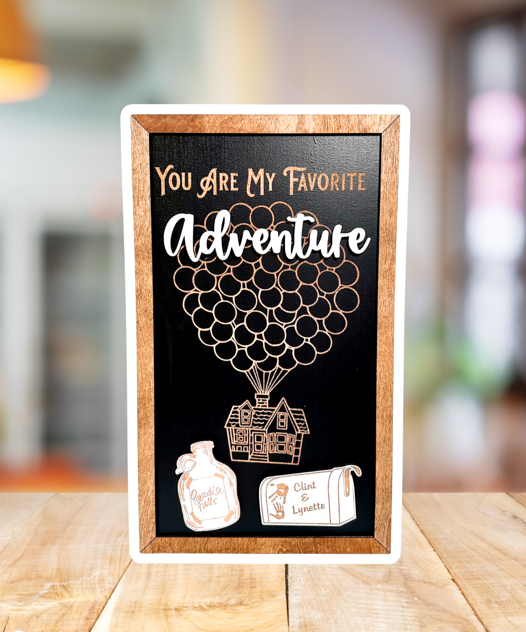 You Are My Favorite Adventure | Balloon House Custom Framed Sign - Handmade by JRW Design Co.