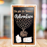 You Are My Favorite Adventure | Balloon House Custom Framed Sign - Handmade by JRW Design Co.