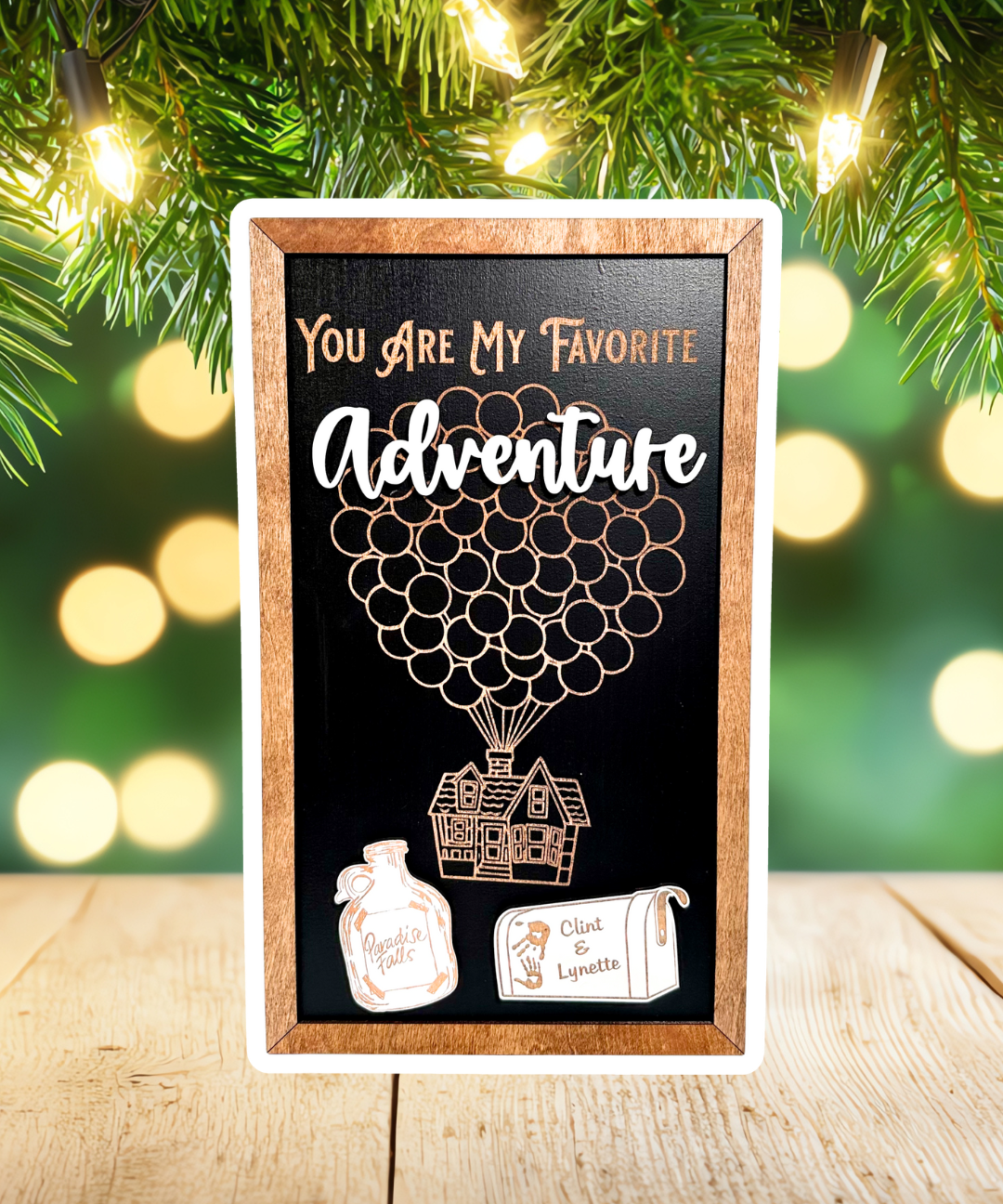 You Are My Favorite Adventure | Balloon House Custom Framed Sign - Handmade by JRW Design Co.